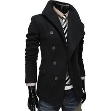 Load image into Gallery viewer, 2018 New Single -Breasted Lapel Oblique Placket Wool Coat For Men Men 'S Clothing Coats Jacketstrench
