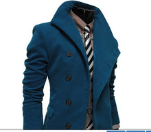 Load image into Gallery viewer, 2018 New Single -Breasted Lapel Oblique Placket Wool Coat For Men Men 'S Clothing Coats Jacketstrench