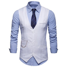Load image into Gallery viewer, Men Brand suit Vests Waistcoat Gilet Homme Casual Sleeveless Formal Business Jacket Mens Slim Fit  Wedding Dress Vests homme
