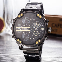 Load image into Gallery viewer, Wristwatch Montre luxe Military Clock Leather Strap 53MM Big dial DZ Stainless steel Watch Men's Sport Quartz Diesels Watch
