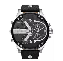Load image into Gallery viewer, Wristwatch Montre luxe Military Clock Leather Strap 53MM Big dial DZ Stainless steel Watch Men's Sport Quartz Diesels Watch