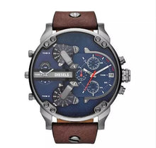 Load image into Gallery viewer, Wristwatch Montre luxe Military Clock Leather Strap 53MM Big dial DZ Stainless steel Watch Men's Sport Quartz Diesels Watch