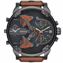 Load image into Gallery viewer, Wristwatch Montre luxe Military Clock Leather Strap 53MM Big dial DZ Stainless steel Watch Men's Sport Quartz Diesels Watch