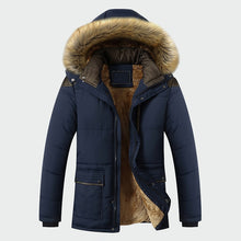 Load image into Gallery viewer, Winter Jacket Men Brand Clothing Fashion Casual Slim Thick Warm Mens Coats Parkas With Hooded Long Overcoats Male Clothes ML026