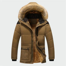 Load image into Gallery viewer, Winter Jacket Men Brand Clothing Fashion Casual Slim Thick Warm Mens Coats Parkas With Hooded Long Overcoats Male Clothes ML026