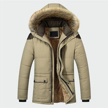 Load image into Gallery viewer, Winter Jacket Men Brand Clothing Fashion Casual Slim Thick Warm Mens Coats Parkas With Hooded Long Overcoats Male Clothes ML026