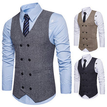 Load image into Gallery viewer, Men Brand suit Vests Waistcoat Gilet Homme Casual Sleeveless Formal Business Jacket Mens Slim Fit  Wedding Dress Vests homme