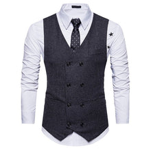 Load image into Gallery viewer, Men Brand suit Vests Waistcoat Gilet Homme Casual Sleeveless Formal Business Jacket Mens Slim Fit  Wedding Dress Vests homme
