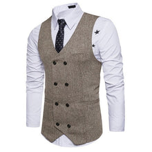 Load image into Gallery viewer, Men Brand suit Vests Waistcoat Gilet Homme Casual Sleeveless Formal Business Jacket Mens Slim Fit  Wedding Dress Vests homme