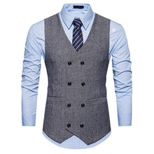 Load image into Gallery viewer, Men Brand suit Vests Waistcoat Gilet Homme Casual Sleeveless Formal Business Jacket Mens Slim Fit  Wedding Dress Vests homme