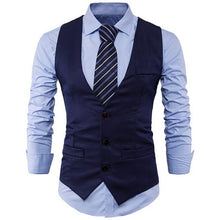 Load image into Gallery viewer, Men Brand suit Vests Waistcoat Gilet Homme Casual Sleeveless Formal Business Jacket Mens Slim Fit  Wedding Dress Vests homme