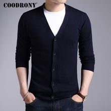 Load image into Gallery viewer, COODRONY Cardigan Men 2019 Autumn Winter Soft Warm Cashmere Wool Sweater Men Pure Color Classic Casual V-Neck Cardigans Top 7402