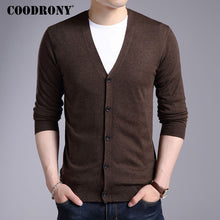 Load image into Gallery viewer, COODRONY Cardigan Men 2019 Autumn Winter Soft Warm Cashmere Wool Sweater Men Pure Color Classic Casual V-Neck Cardigans Top 7402